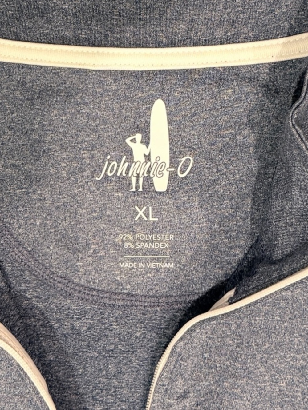 johnnie-O Flex 1/4 Zip Pullover XL Heather Navy Stretch Golf NWT $98